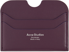 Фиолетовая кожаная визитница Acne Studios