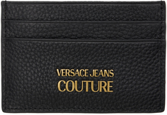 Черная визитница с логотипом Versace Jeans Couture