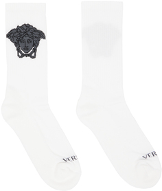 Белые носки с Медузой Versace