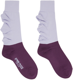 Фиолетовые цветочные носки Homme Plissé Issey Miyake