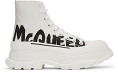 Белые высокие кеды Tread Slick Alexander McQueen