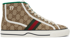 Бежевые высокие кеды &apos;Gucci Tennis 1977&apos;