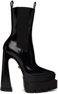 Черные остроносые ботинки Aevitas Versace