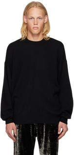 Черный свитер с вышивкой Balenciaga