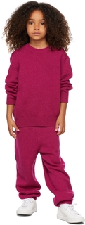 Детский розовый кашемировый свитер Dewey The Row
