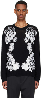 Черный свитер из натуральной шерсти Valentino