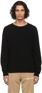 Черный свитер с логотипом Palm Angels