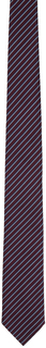 Бордовый полосатый галстук ZEGNA