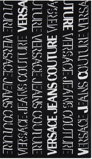 Черно-белый шарф с логотипом Versace Jeans Couture