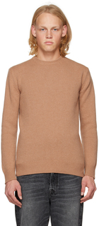 Светло-коричневый свитер с изображением волка Harmony