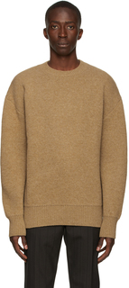 Бежевый шерстяной свитер Bottega Veneta