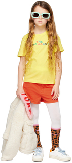 Детские шорты с оранжевыми сердечками Marc Jacobs