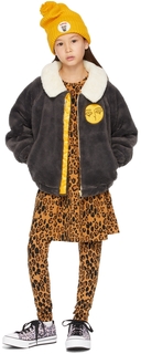 Детская серая флисовая куртка-авиатор Mini Rodini