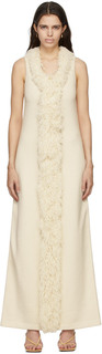 Платье Off-White из шерстяного полотенца с бахромой Bottega Veneta