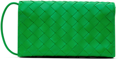 Зеленый кошелек на ремешке Bottega Veneta