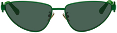 Зеленые солнцезащитные очки «кошачий глаз» Turn Bottega Veneta