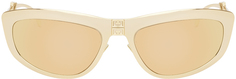 Золотые складные солнцезащитные очки Givenchy