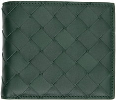 Зеленый бумажник в два сложения Bottega Veneta
