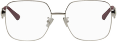 Серебряные квадратные очки Bottega Veneta