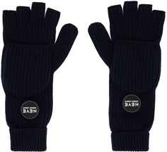 Темно-синие перчатки без пальцев Neve Giorgio Armani