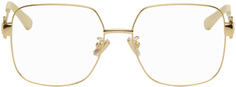 Золотые квадратные очки Bottega Veneta