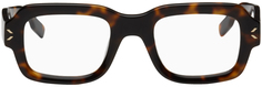 Квадратные оптические очки черепаховой расцветки MCQ