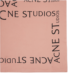 Розовый шарф с логотипом Acne Studios