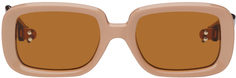 Бежевые солнцезащитные очки с эффектом пламени Doublet