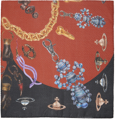 Черно-красный шарф Heart Of Jewels Vivienne Westwood