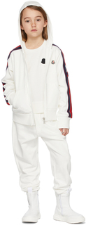 Детский белый спортивный костюм Moncler Enfant
