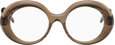Коричневые овальные очки большого размера Loewe