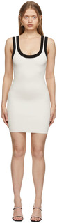 Мини-платье Off-White с отделкой логотипом alexanderwang.t