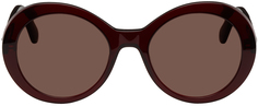 Темно-красные круглые солнцезащитные очки Falabella Pin Stella McCartney