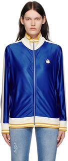 8 Синяя блестящая куртка Moncler Palm Angels Moncler Genius