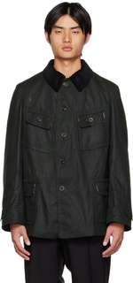 Черная вощеная куртка Maison Margiela