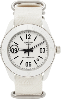 Белые пластиковые спортивные часы 002 Ocean TOM FORD