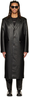 Черная приталенная куртка из искусственной кожи Han Kjobenhavn