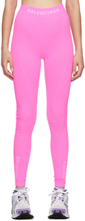 Розовые спортивные леггинсы Balenciaga