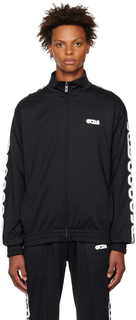 Черная спортивная куртка с цепочками GCDS