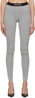 Серые леггинсы Long Johns TOM FORD