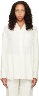 Белая мятая рубашка Nina Ricci