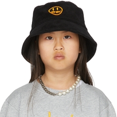 Эксклюзивная детская шляпа-ведро SSENSE, окрашенная в черный цвет drew house