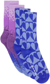 Набор из двух пар синих и фиолетовых носков SOCKSSS