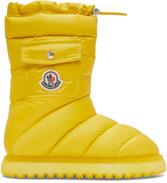 Желтые пуховые ботинки Gaia с карманом Moncler