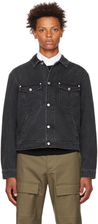 Черная джинсовая куртка с клапаном и карманом Kenzo Paris