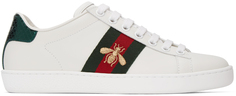Белые кроссовки с вышивкой Bee Ace Gucci