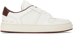 Бело-бордовые кроссовки Decades Common Projects