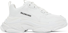 Белые низкие кеды Triple S Balenciaga