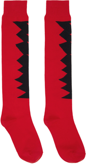 Красные носки с рисунком Comme des Garçons Homme Plus