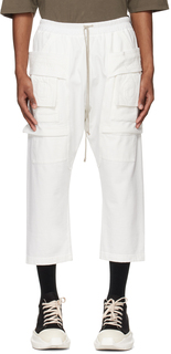 Белые брюки карго Creatch Rick Owens Drkshdw